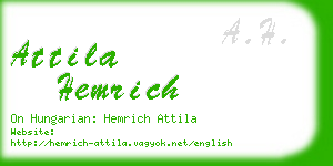 attila hemrich business card